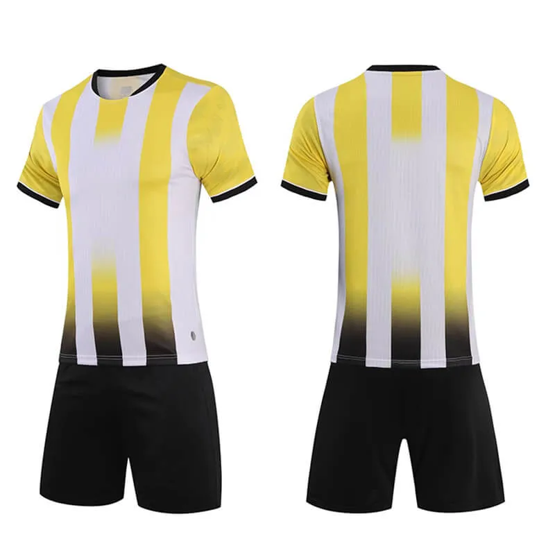 Classic Stripes Soccer Uniforms with Custom Design