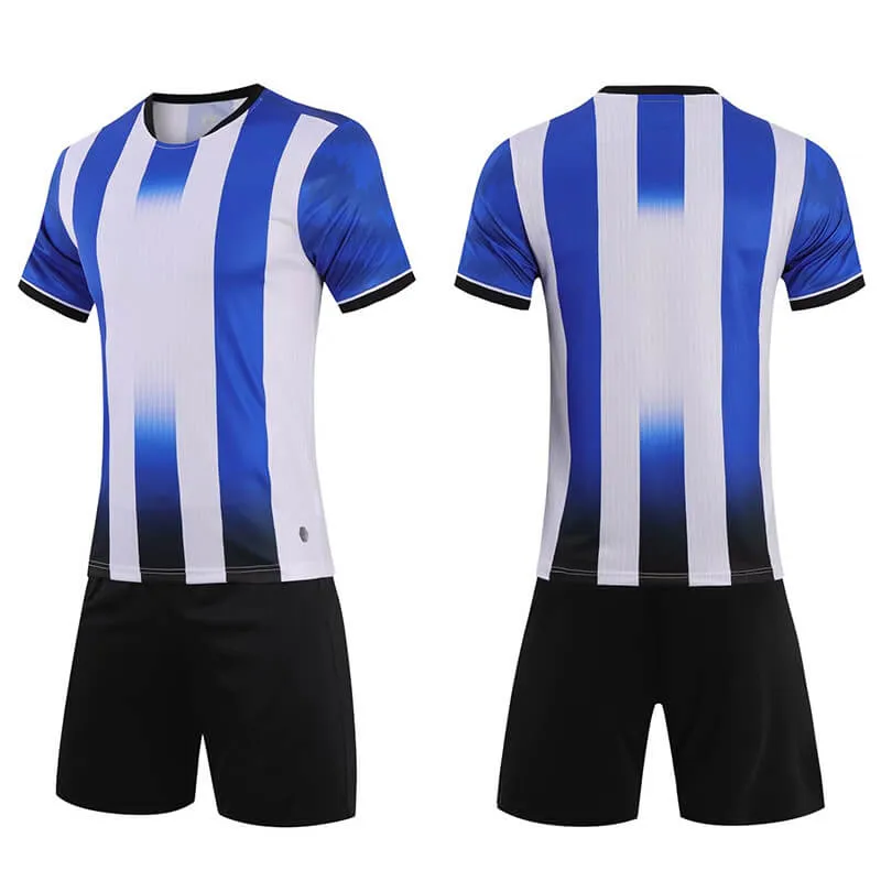 Classic Stripes Soccer Uniforms with Custom Design