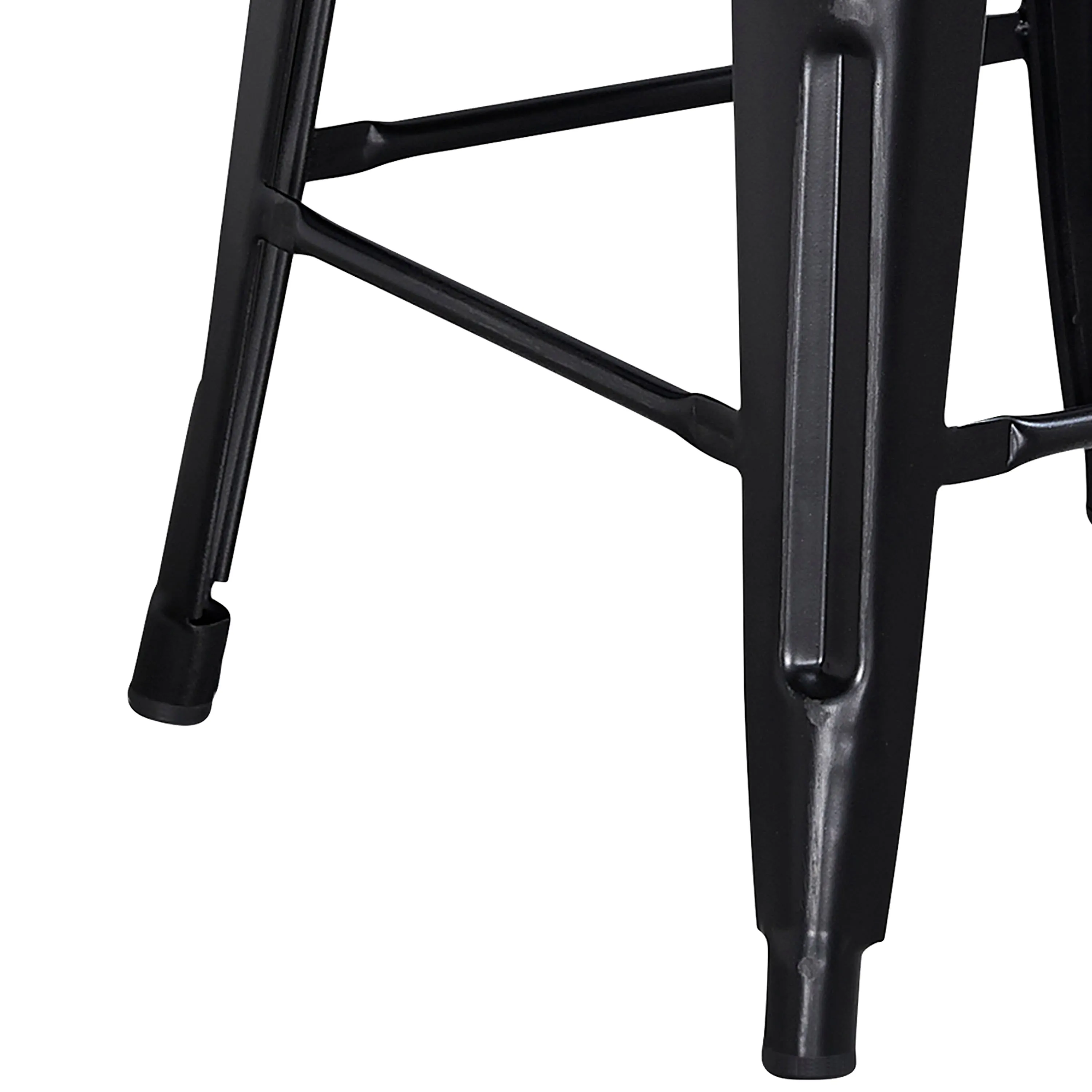 Commercial Grade 24" High Backless Distressed Metal Indoor-Outdoor Counter Height Stool