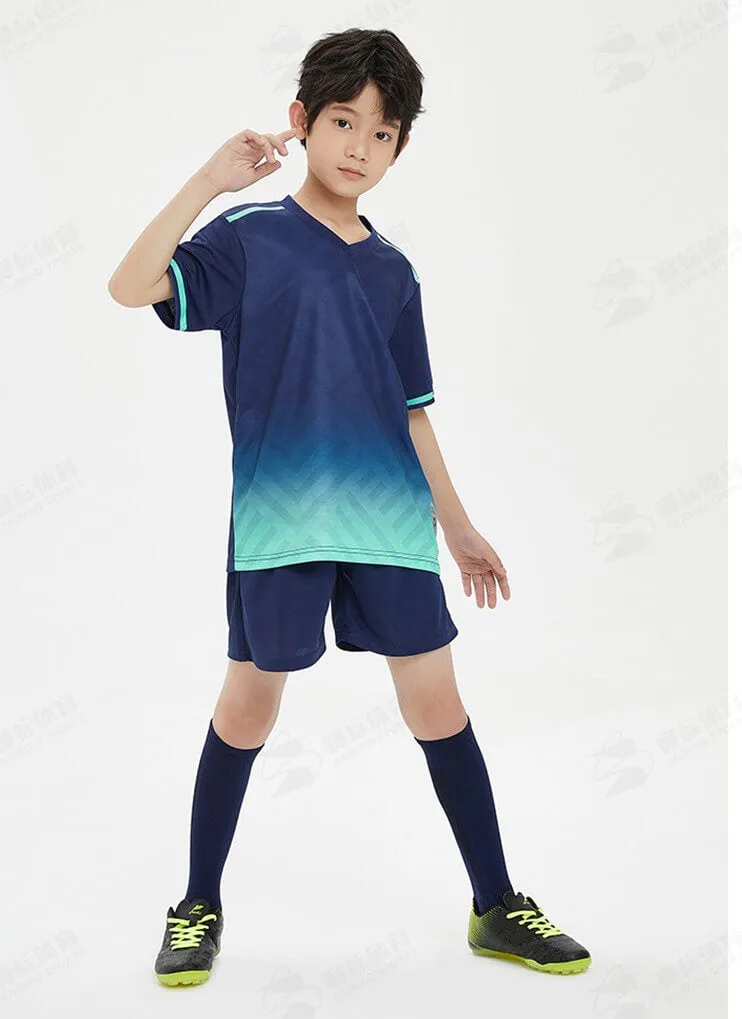 Custom Blue Soccer Jerseys with Logo No Minimum