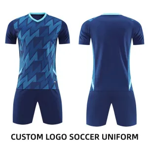 Custom Blue Soccer Jerseys with Logo No Minimum