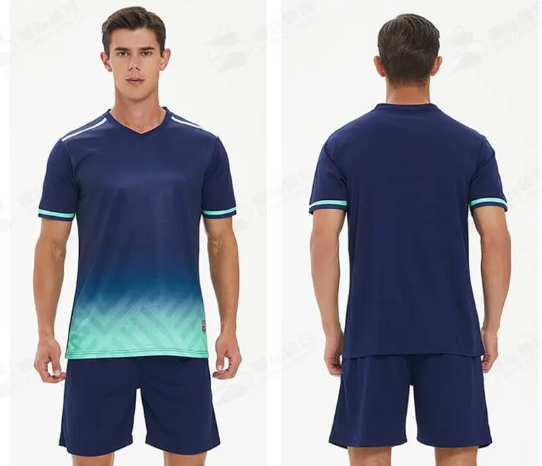 Custom Blue Soccer Jerseys with Logo No Minimum