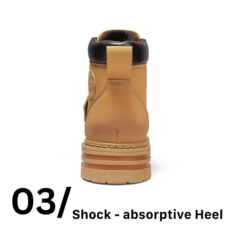 Cuzcare Orthopedic Shoes for Men Warm Leather Lace-Up High Top Boots