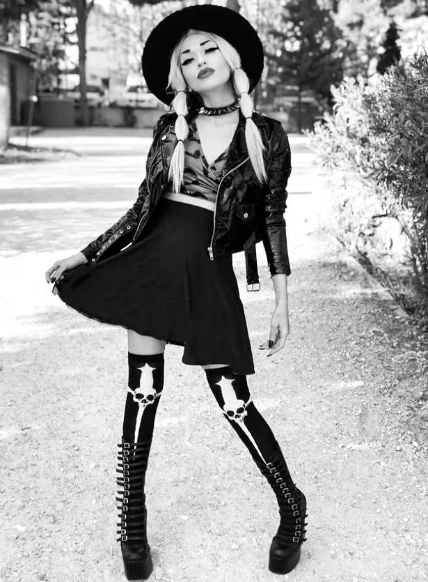 Dagger Thigh High Socks