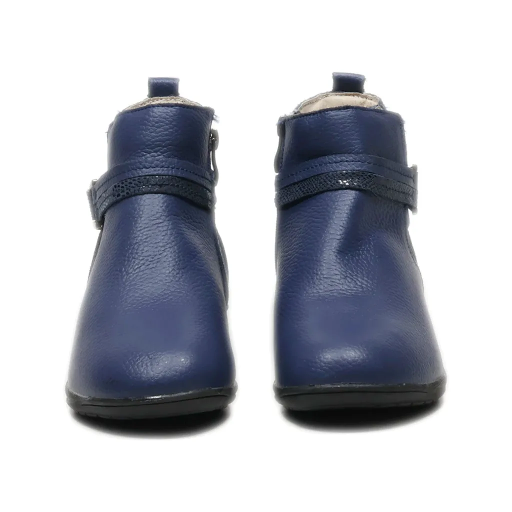 Damart Ankle Boots Pu Leather Blue Colour For Women