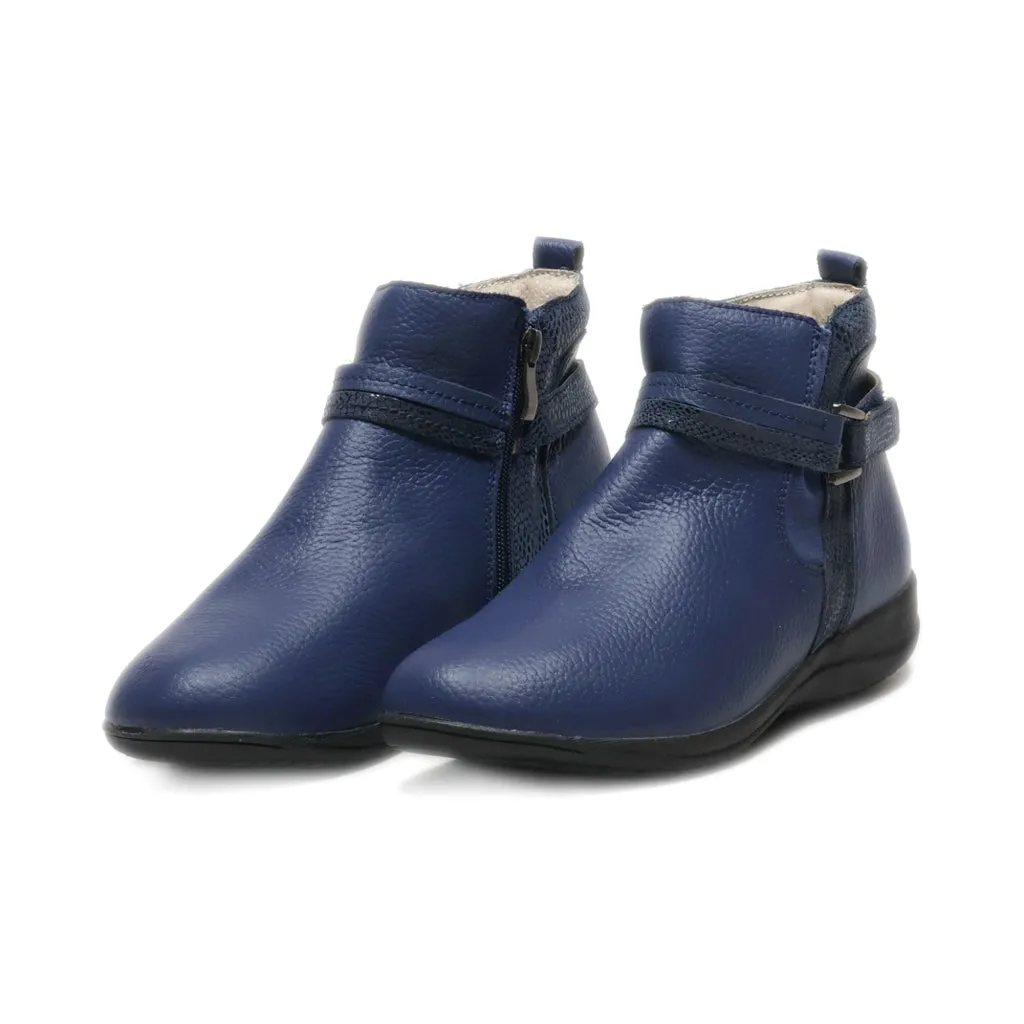 Damart Ankle Boots Pu Leather Blue Colour For Women
