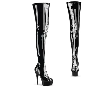 DELIGHT-3000BONE Black Stretch Patent/Black