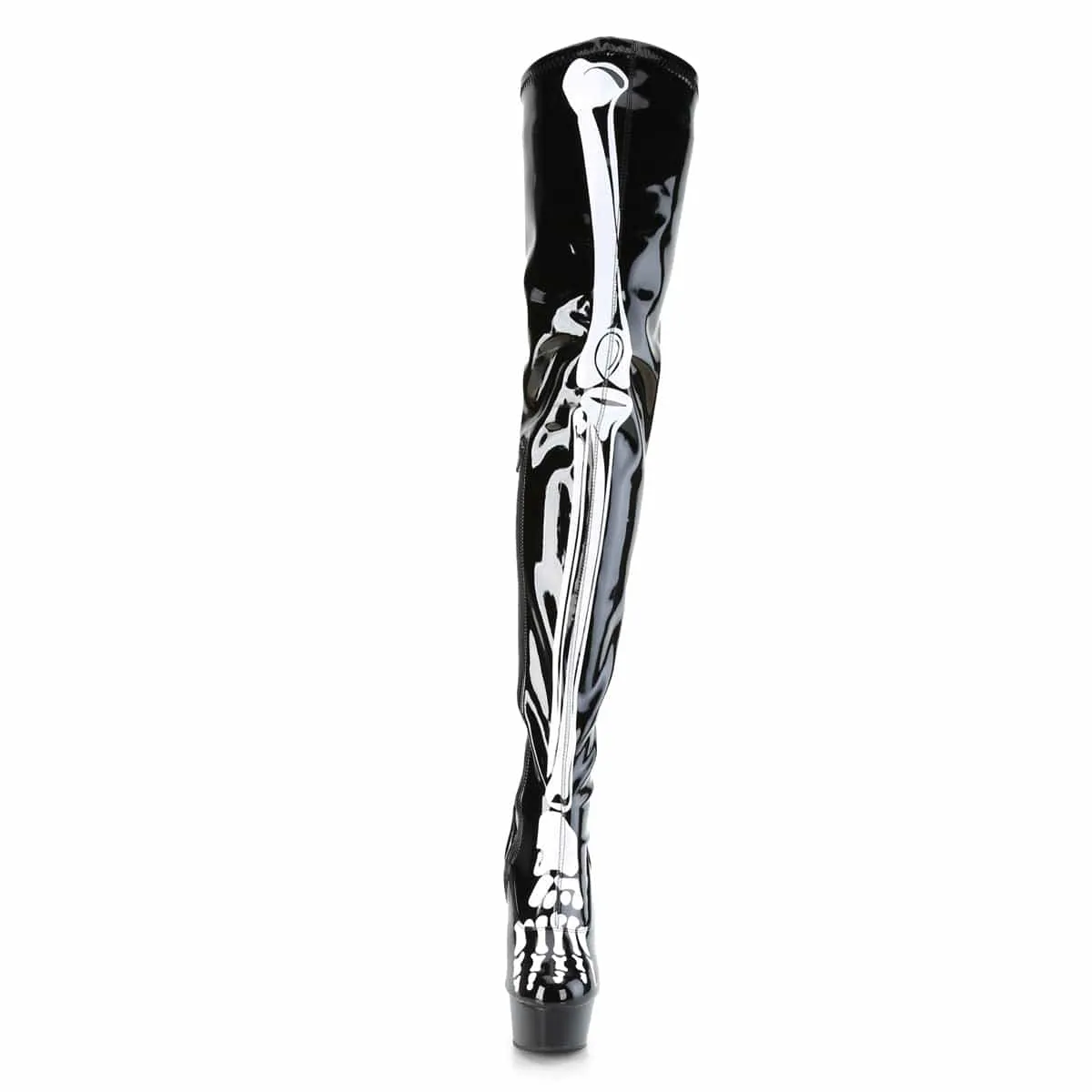 DELIGHT-3000BONE Black Stretch Patent/Black