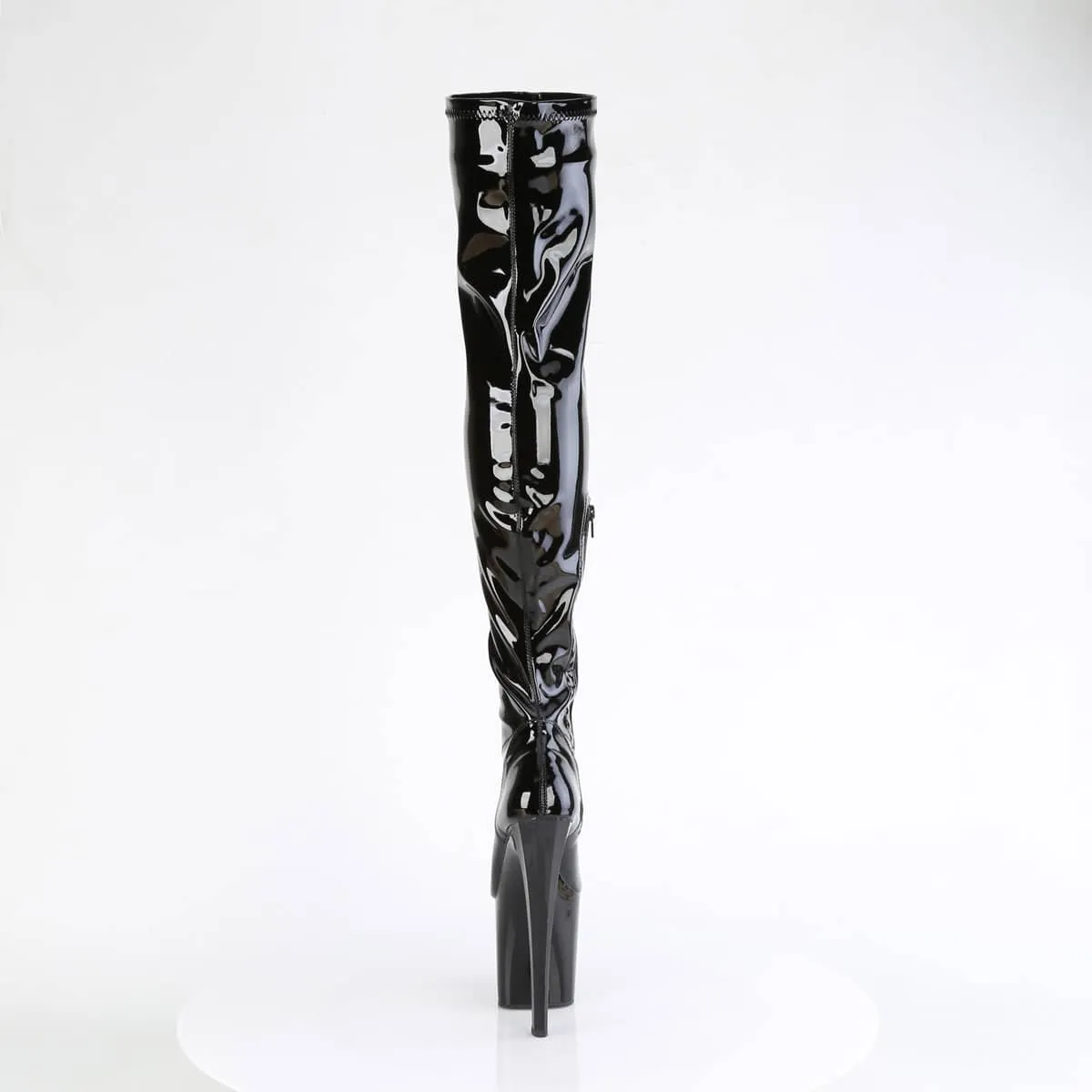 ENCHANT-3000 Black Thigh High Boots