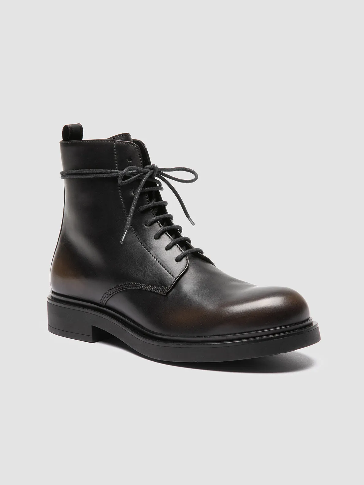 ENGINEER 005 - Green Leather Lace-up Boots