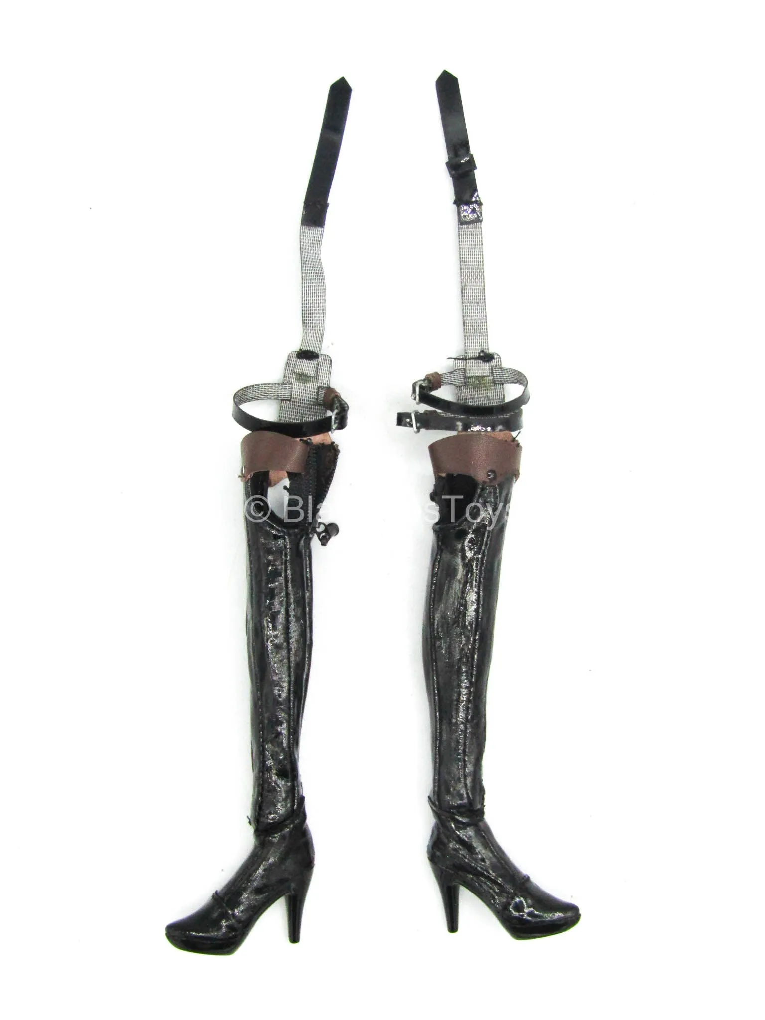 Eternal Empire Eagles Nest - Black Thigh High Boots (Peg Type)