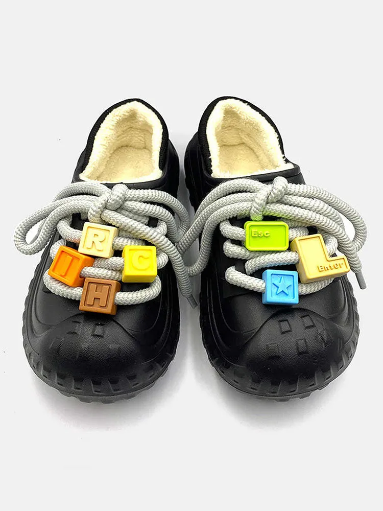 Fashion Thick Bottom Heightening Cotton Slippers