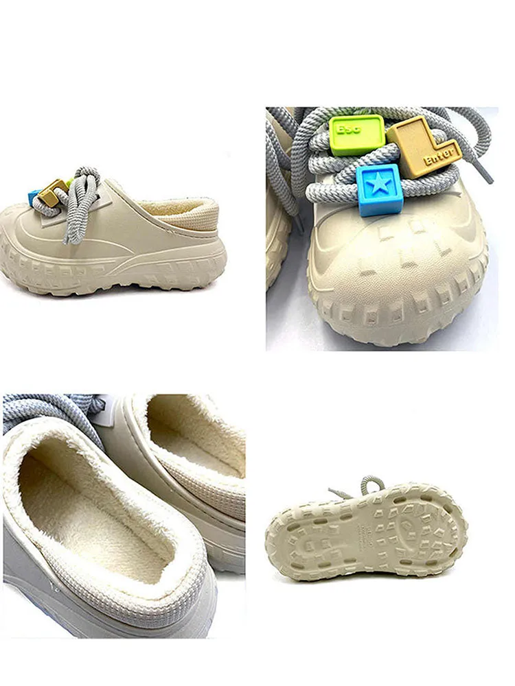 Fashion Thick Bottom Heightening Cotton Slippers