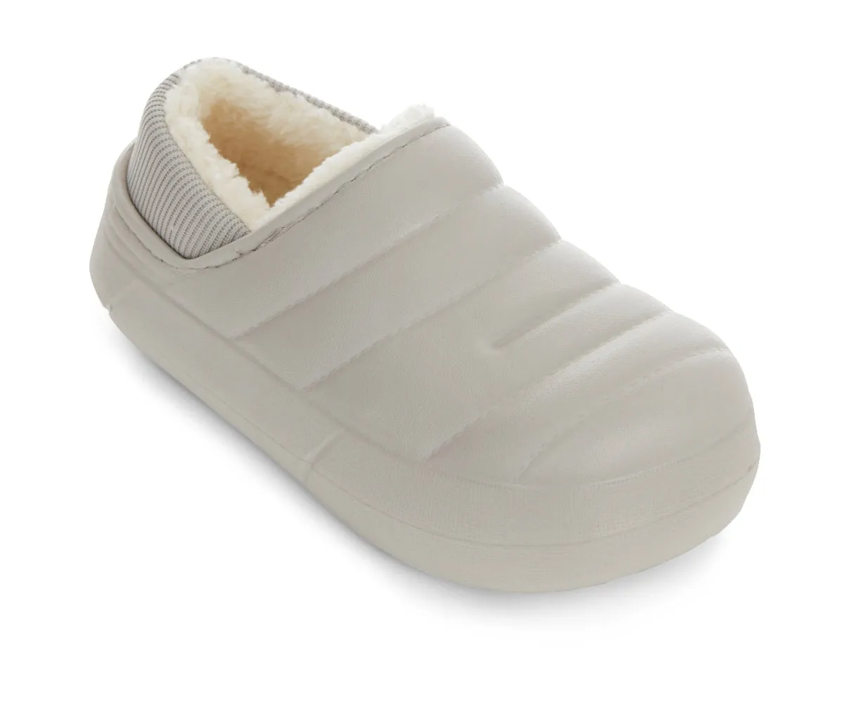 FOAMWALK Boy's and Toddler Boy's Comfortable Eva Puffy Fur Lined Clog with Sherpa Lining, Fall Indoor and Outdoor Clogs Boys/Toddler