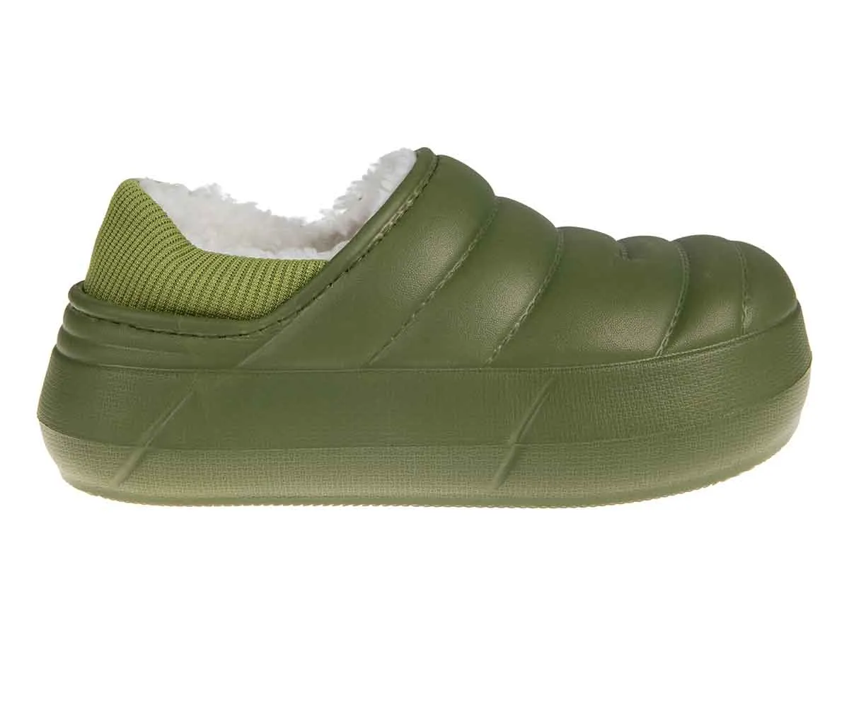 FOAMWALK Boy's and Toddler Boy's Comfortable Eva Puffy Fur Lined Clog with Sherpa Lining, Fall Indoor and Outdoor Clogs Boys/Toddler