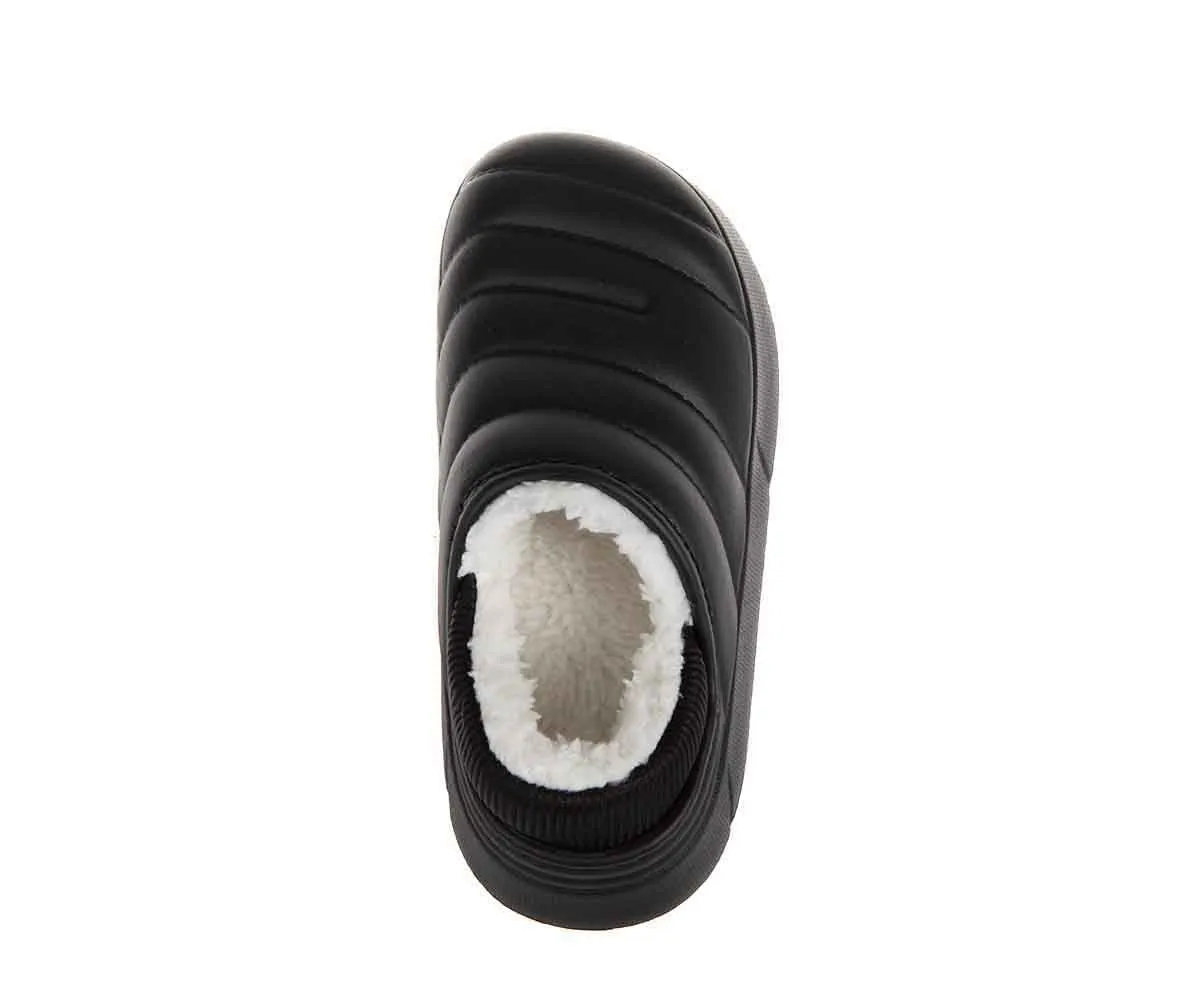 FOAMWALK Boy's and Toddler Boy's Comfortable Eva Puffy Fur Lined Clog with Sherpa Lining, Fall Indoor and Outdoor Clogs Boys/Toddler