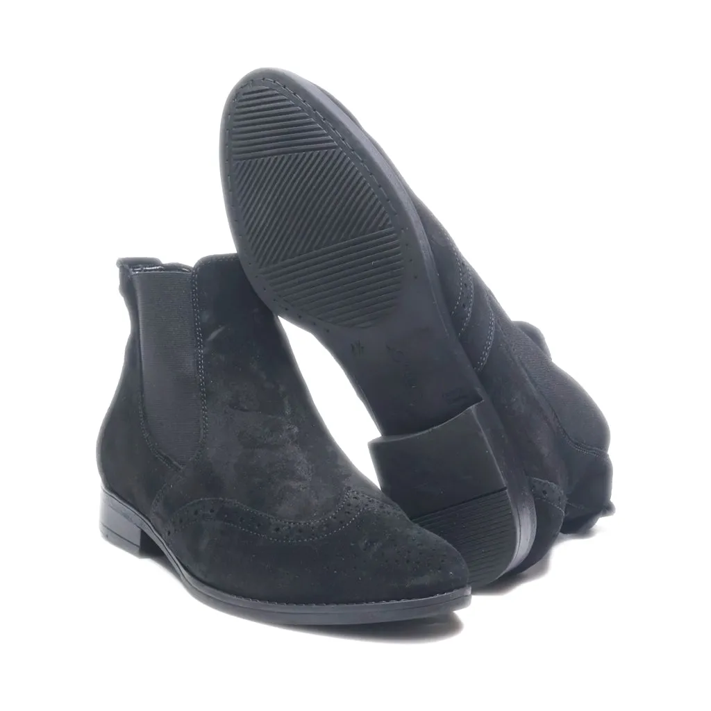 Gabor Ankle Boots Suede Black Colour For Women