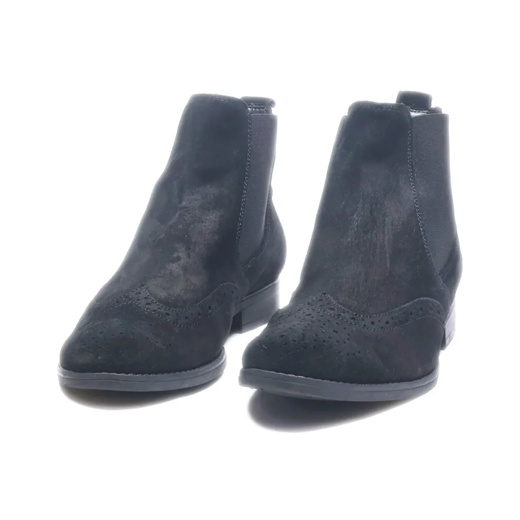 Gabor Ankle Boots Suede Black Colour For Women