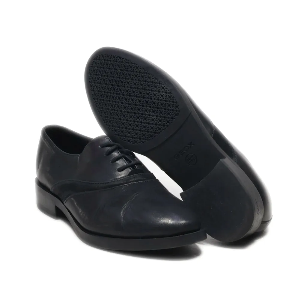 Geox Lace-Up Shoes Leather Black Colour For Kids