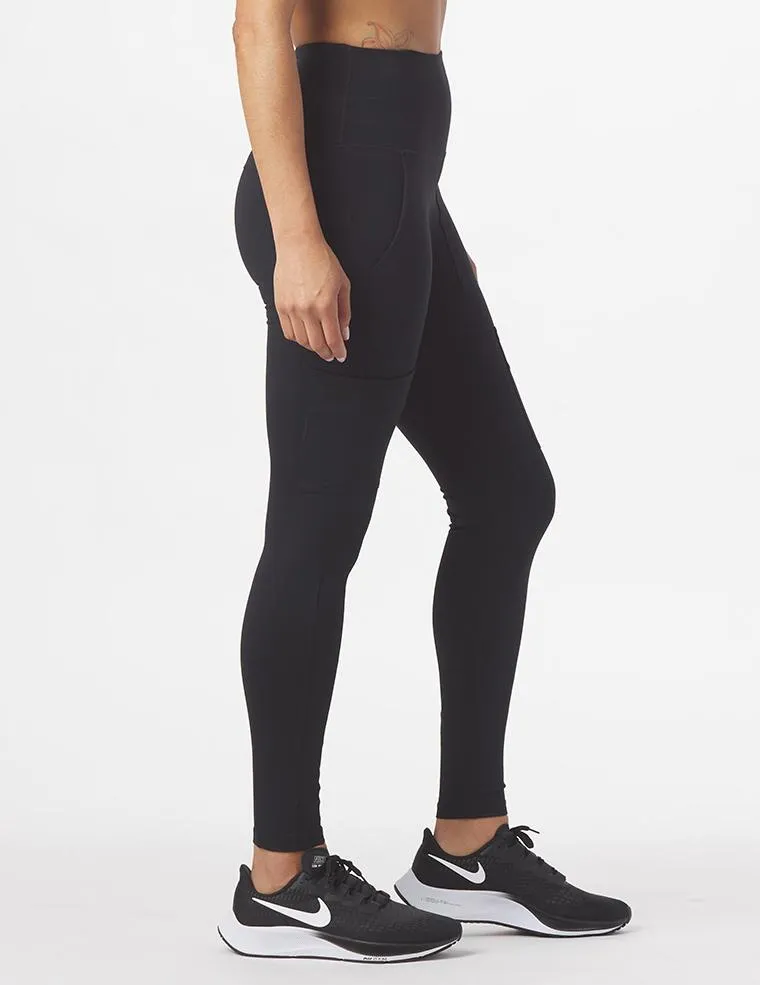 Glyder Women's High Waist Compression Cargo Leggings - Black