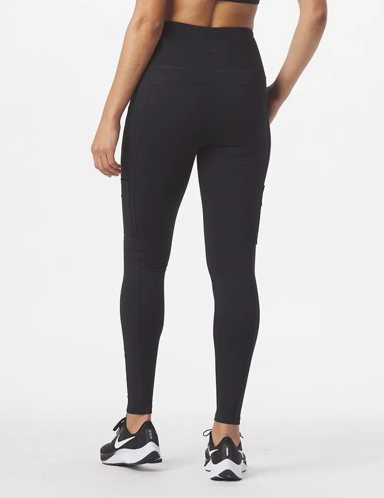 Glyder Women's High Waist Compression Cargo Leggings - Black