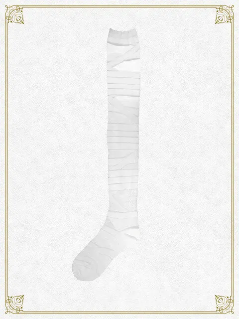Gothic Lolita Stockings ~ Striped Thigh High Long Stockings
