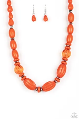 High Alert Orange Necklace - Paparazzi Accessories