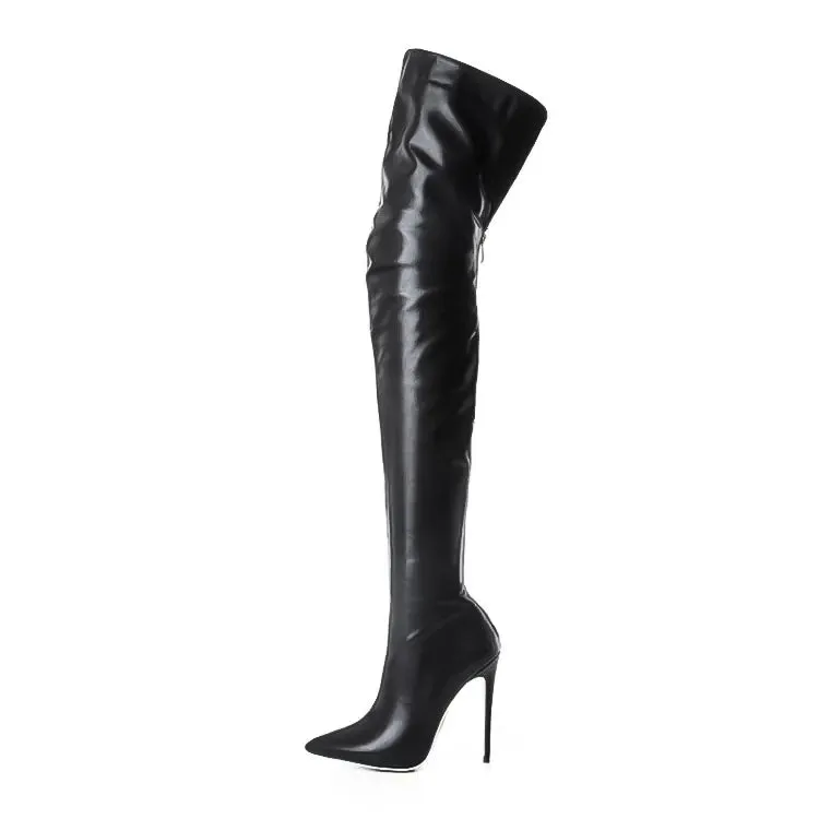 High heel Sexy Over The Knee long leather boot