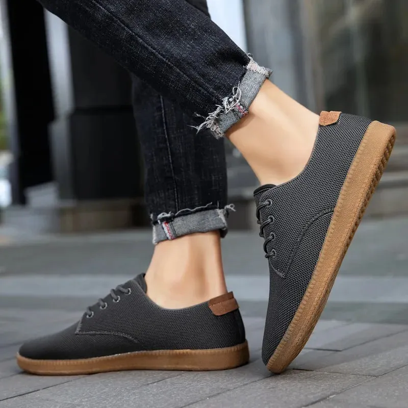 Hnzxzm Anti-slip Casual Shoes for Men Breathable Mesh Sneakers Classic Minimalist Wide Barefoot Shoe Ultralight Trail Tennis