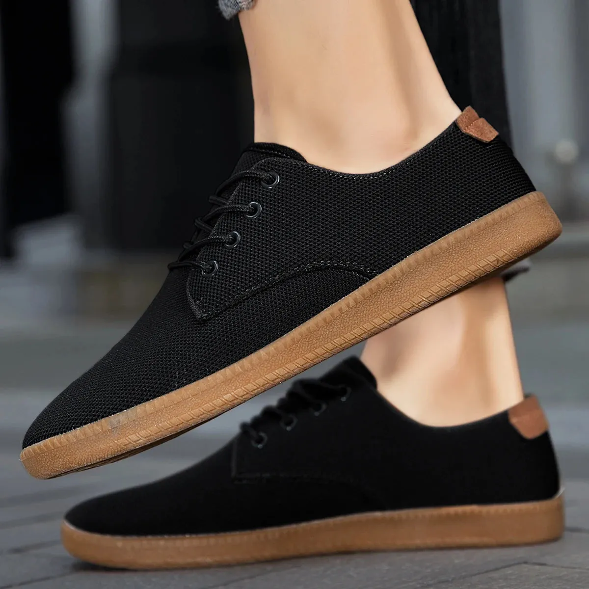 Hnzxzm Anti-slip Casual Shoes for Men Breathable Mesh Sneakers Classic Minimalist Wide Barefoot Shoe Ultralight Trail Tennis