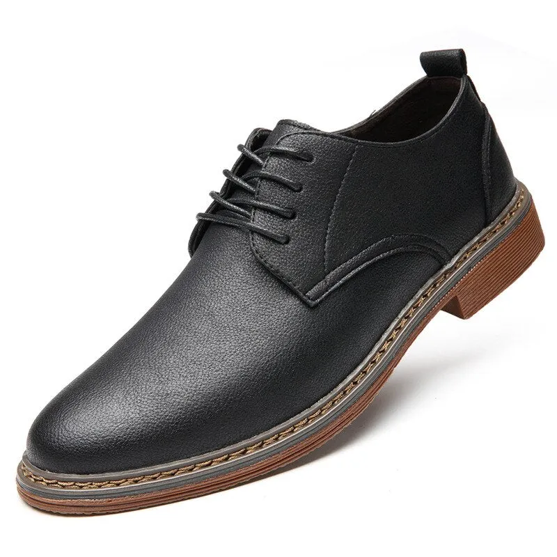 Hnzxzm New Casual Shoes Men Leather Brogue Footwear Men Business Shoes Soft Comfortable Fashion Brand Male Brogues British Style A1718