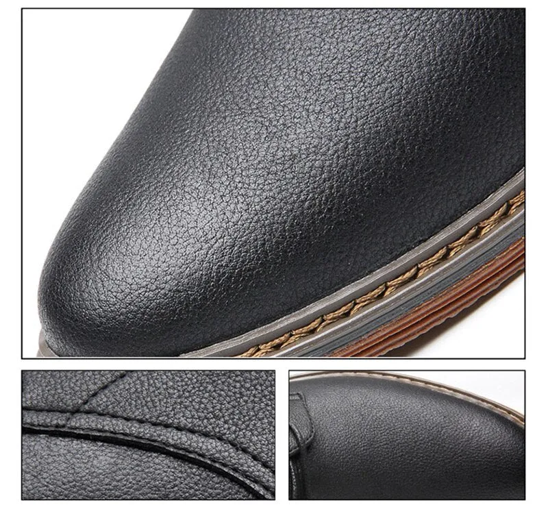 Hnzxzm New Casual Shoes Men Leather Brogue Footwear Men Business Shoes Soft Comfortable Fashion Brand Male Brogues British Style A1718