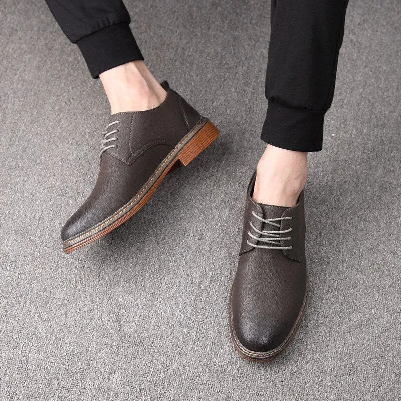 Hnzxzm New Casual Shoes Men Leather Brogue Footwear Men Business Shoes Soft Comfortable Fashion Brand Male Brogues British Style A1718