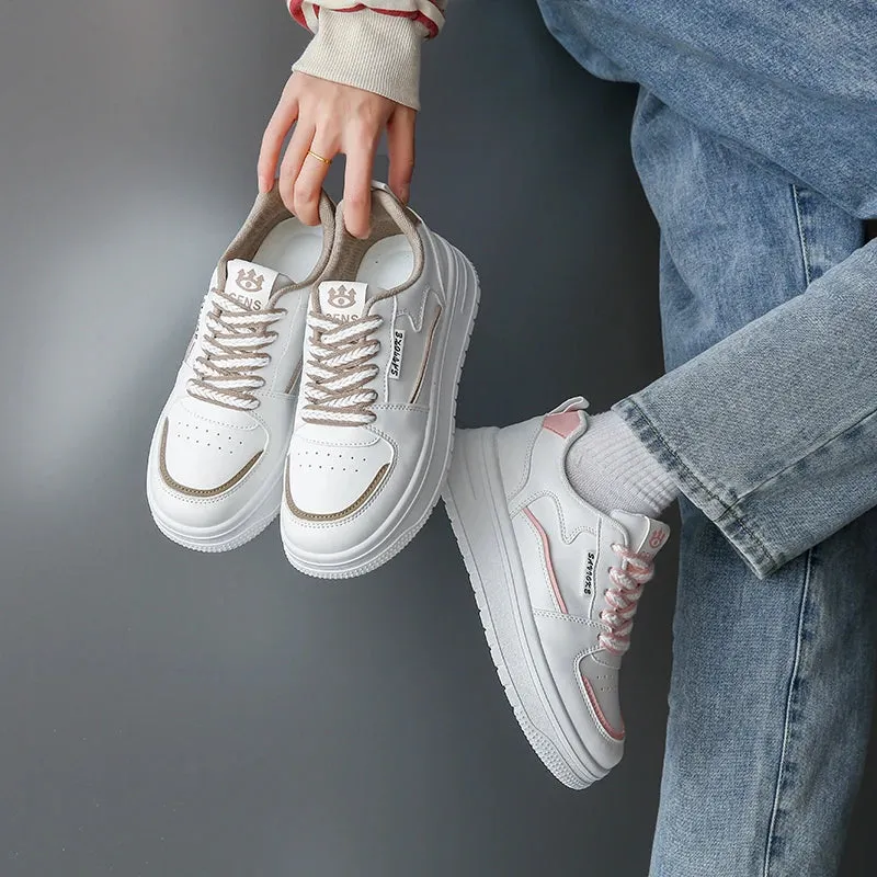 Hnzxzm Platform Running Sneakers Women Tennis shoes Woman Walking Chunky Sneakers white Casual  Vulcanized Shoes