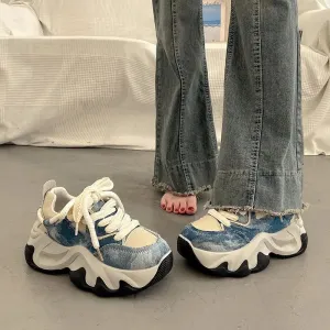 Hnzxzm Platform Sneakers Buffalo Shoes Women Spring Summer 2024 Vintage Casual Tennis Female Korean Footwear Chunky Vulcanize