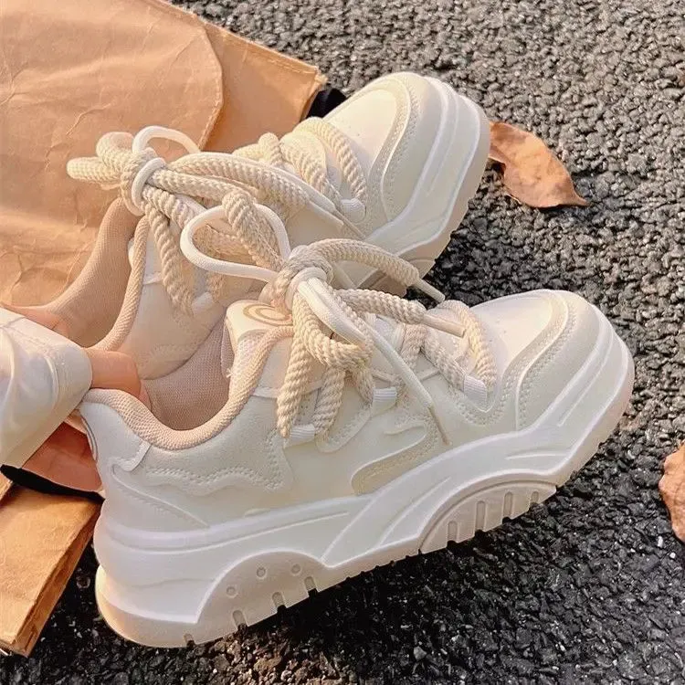 Hnzxzm Women Vulcanize Shoes Platform Sneakers Casual Kawaii Tennis Female Flats Skateboard Korean Fashion Spring Summer 2024