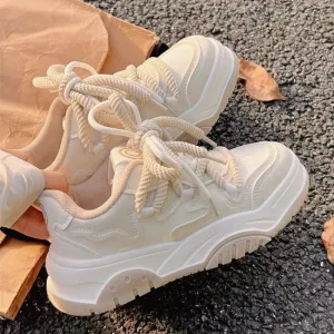 Hnzxzm Women Vulcanize Shoes Platform Sneakers Casual Kawaii Tennis Female Flats Skateboard Korean Fashion Spring Summer 2024