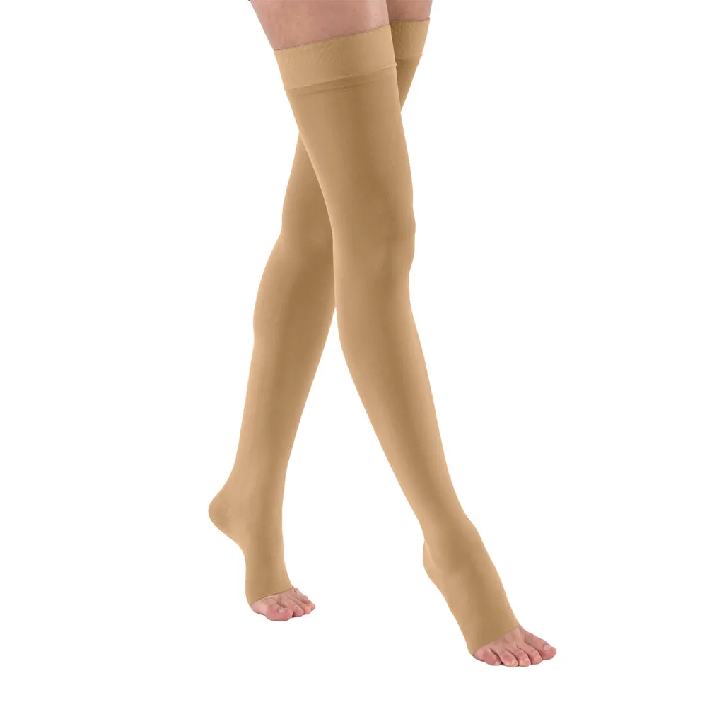 Jobst Opaque 15-20 mmHg Open Toe Dot Band Thigh Women's Compression Stockings