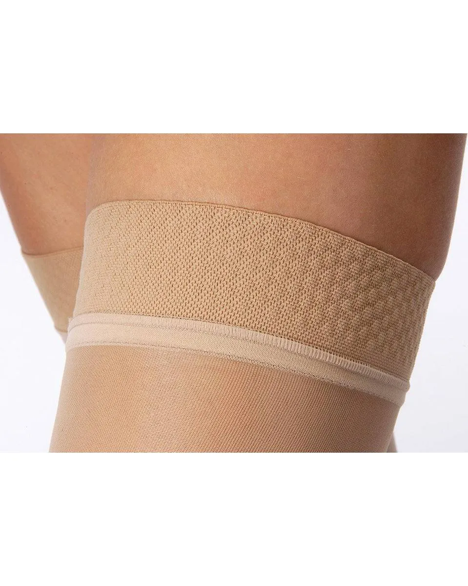 Jobst Ultrasheer Thigh Highs OPEN TOE w/ Silicone Dot Top Band 20-30 mmHg