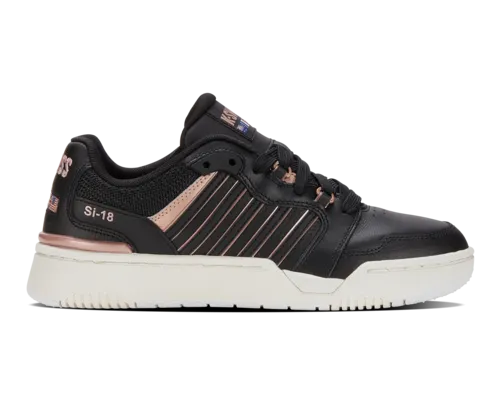 K-Swiss Women's Si-18 Rival Black Rose Gold Shoes