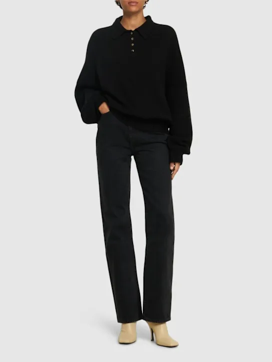 Khaite   Danielle high rise straight jeans 