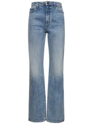 Khaite   Danielle high rise straight jeans 