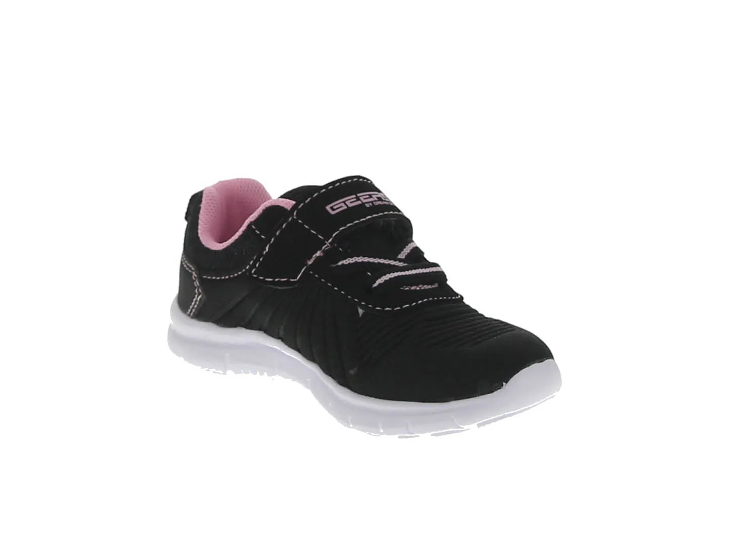 KID'S SHOES BLACK/PINK FABRIC/GLITTER TENNIS TENNIS 6561-18