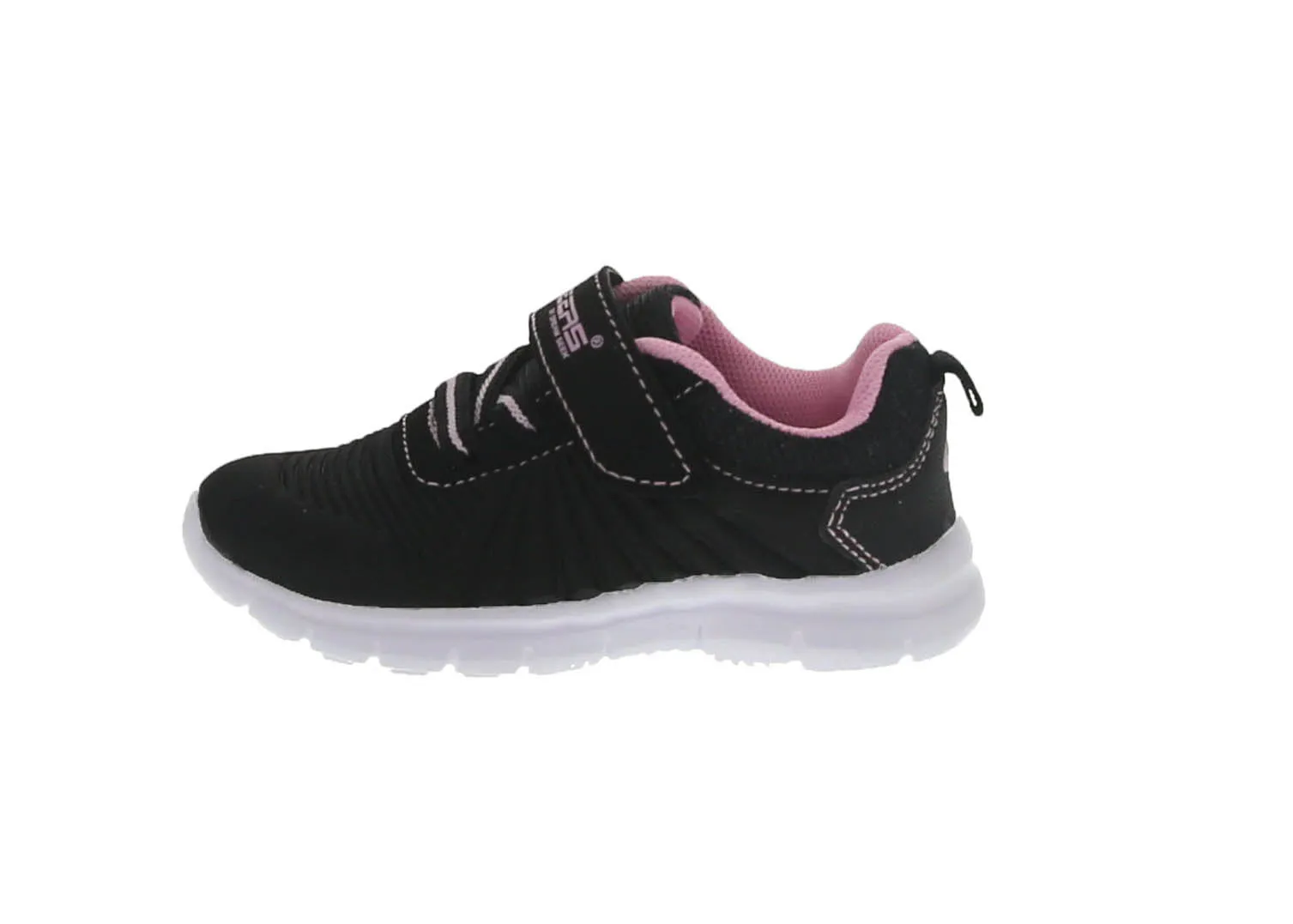 KID'S SHOES BLACK/PINK FABRIC/GLITTER TENNIS TENNIS 6561-18