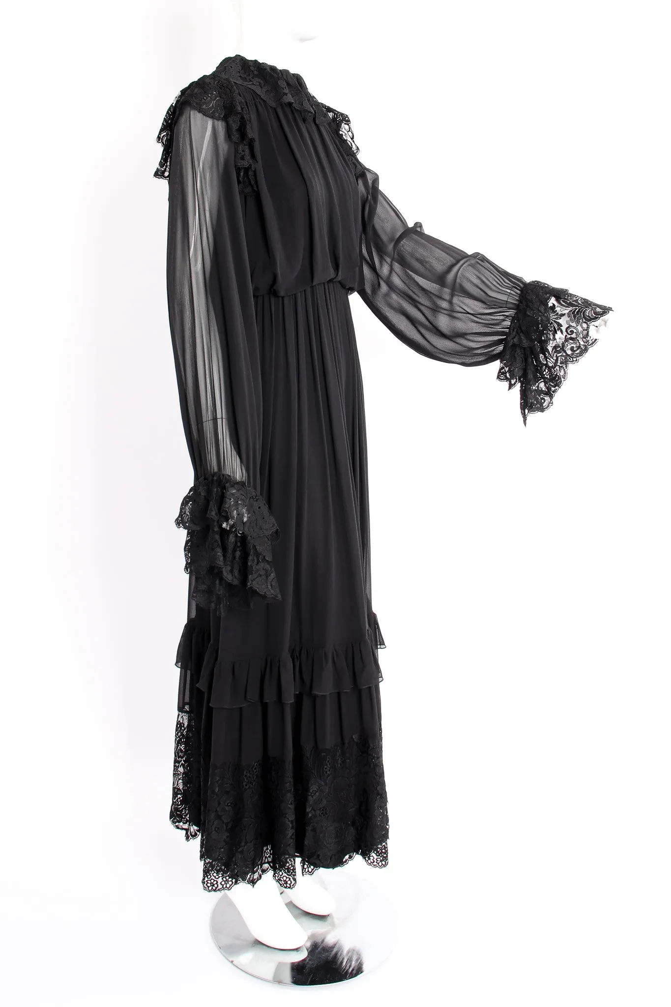 Lace Balloon Sleeve Prairie Dress