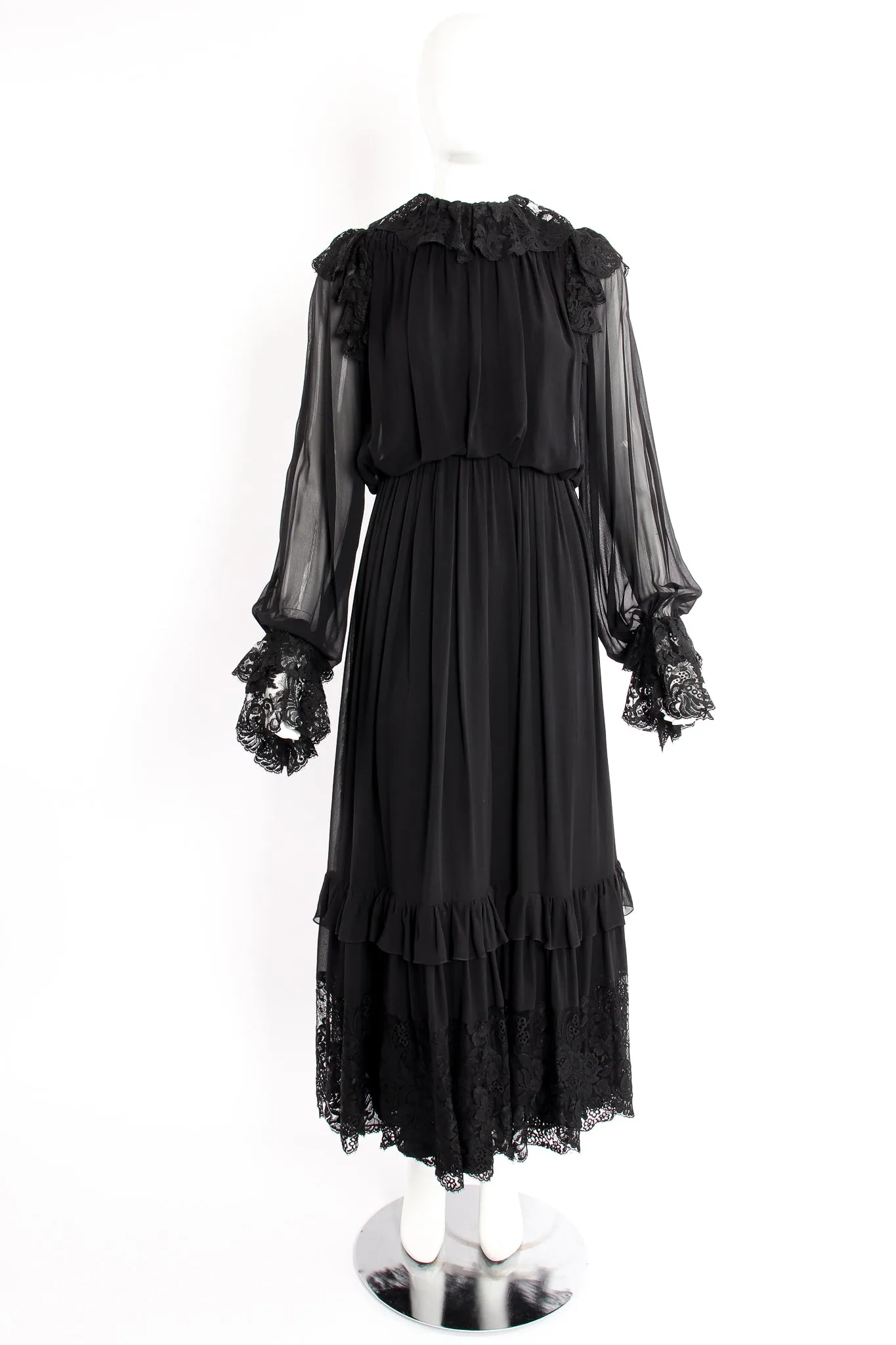 Lace Balloon Sleeve Prairie Dress