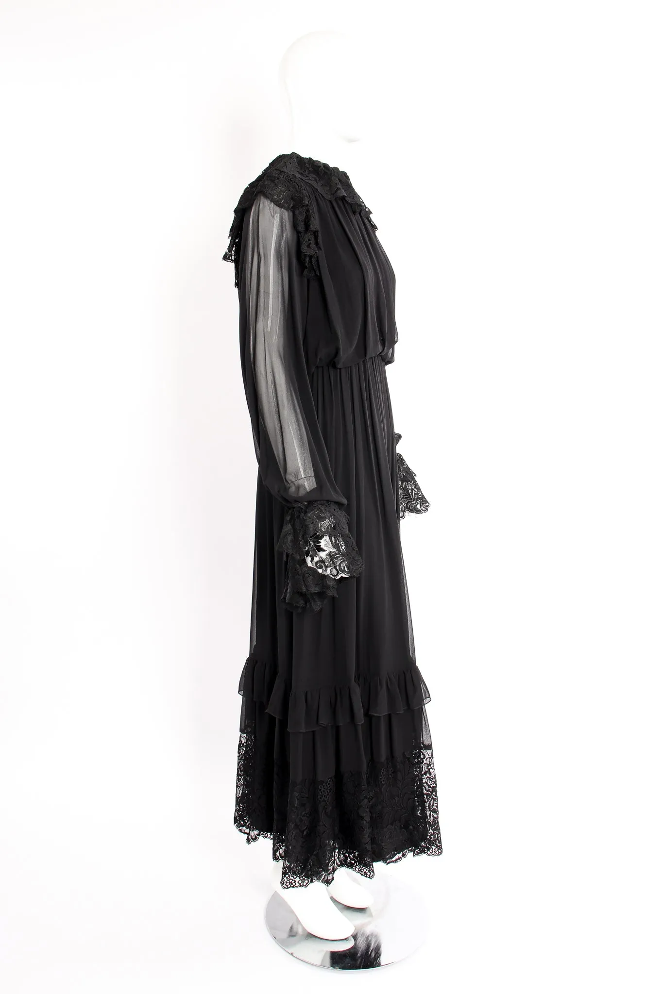 Lace Balloon Sleeve Prairie Dress