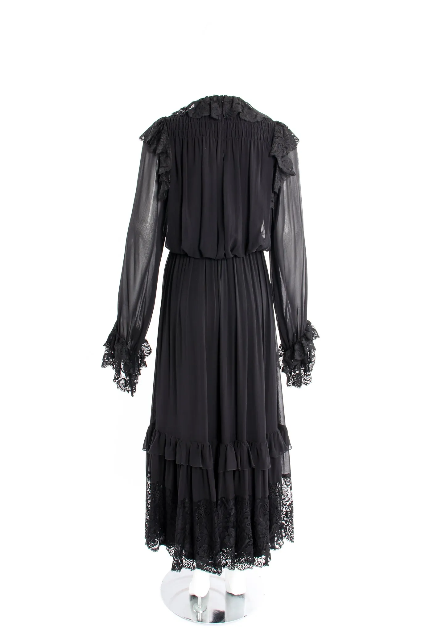 Lace Balloon Sleeve Prairie Dress