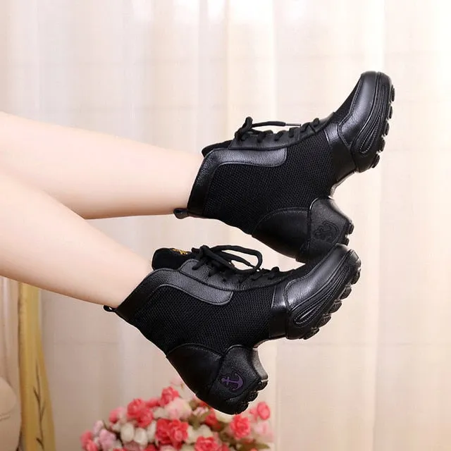 Laced Up Black Dolly Shoe Boots - Ready to Kick Butt!