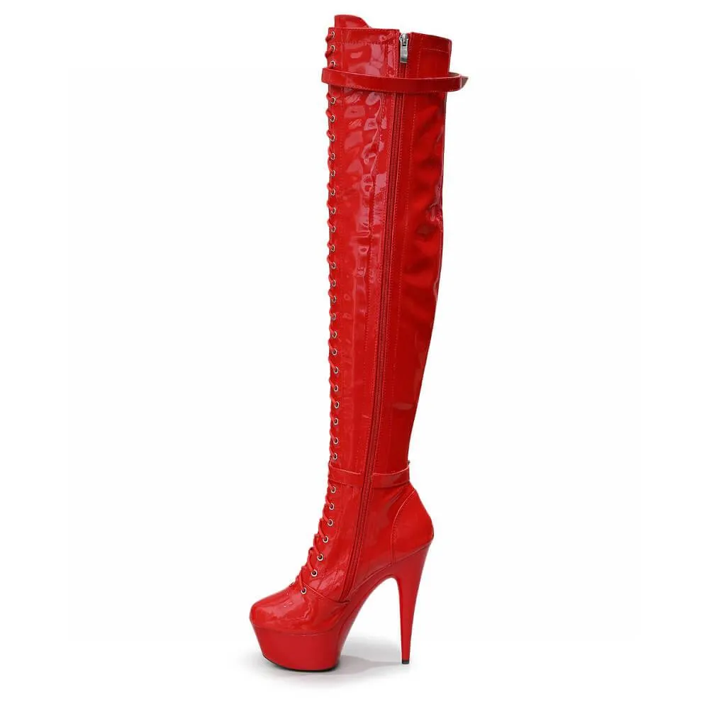 Lexx - Red Vegan Patent - Street Sole
